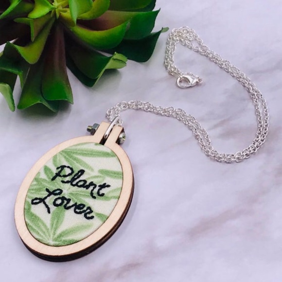 Hand Crafted Jewelry - 🏷SOLD🏷 Hand Sewn Embroidery Pendant Necklace